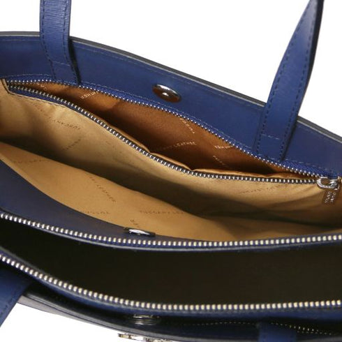 Palermo - Saffiano Leather briefcase 3 compartments for women